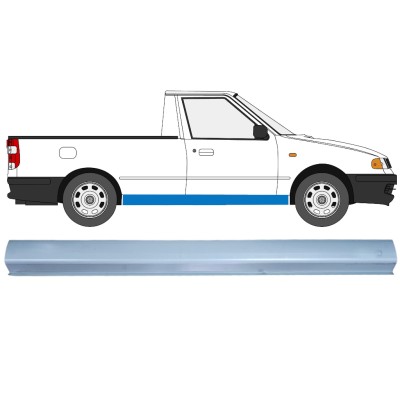 Pannello di riparazione sottoporta lamiera per Volkswagen Caddy 1995-2004 / Sinistra = Destra (simmetrico) / PICKUP 16185