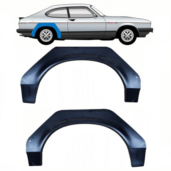 Pannello di riparazione parafango posteriore per Ford Capri 1974-1987 / Sinistra+Destra / Set 11075