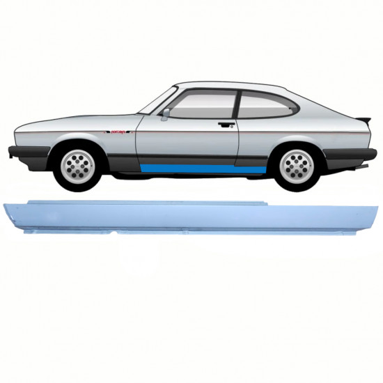 Sottoporta Lamiera Completo per Ford Capri 1974-1987 / Sinistra 8781