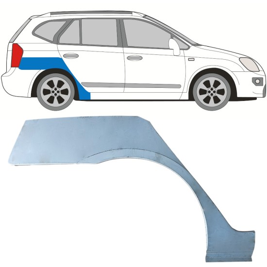 Pannello di riparazione parafango posteriore per Kia Carens 2006-2013 / Destra 16815