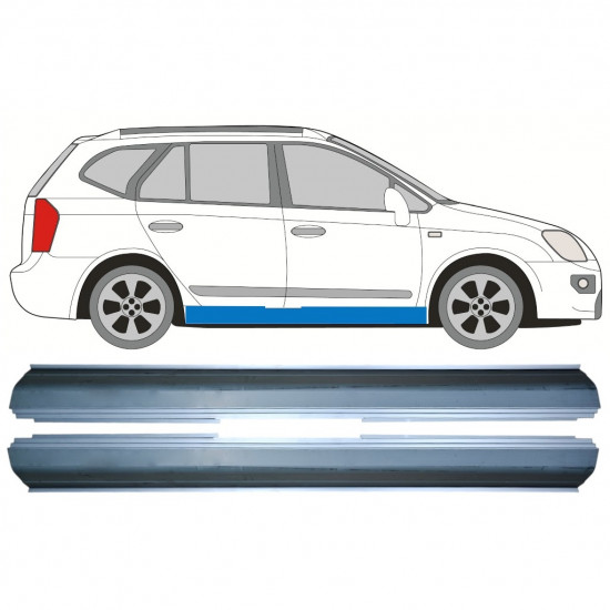 Pannello di riparazione sottoporta lamiera per Kia Carens 2006-2013 / Sinistra+Destra / Set 11116