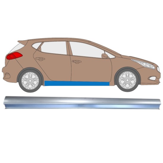 Pannello di riparazione sottoporta lamiera per Kia Ceed 2012-2018 / Destra 14868