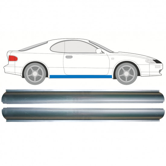 Pannello di riparazione sottoporta lamiera per Toyota Celica T18 1989-1993 / Sinistra = Destra (simmetrico) / Set 9510