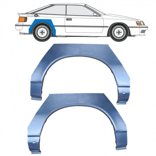 Pannello di riparazione parafango posteriore per Toyota Celica T16 1985-1989 / Sinistra+Destra / Set 10425