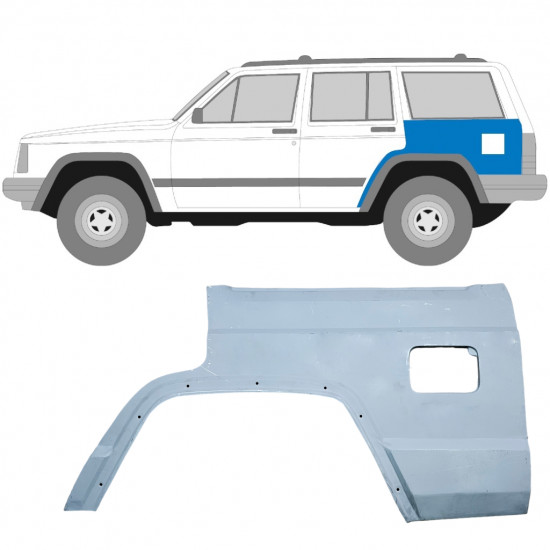Pannello di riparazione parafango posteriore per Jeep Cherokee 1984-2001 / Sinistra 5256