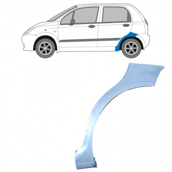 Pannello di riparazione parafango posteriore per Chevrolet Spark 2005-2010 / Sinistra 7390