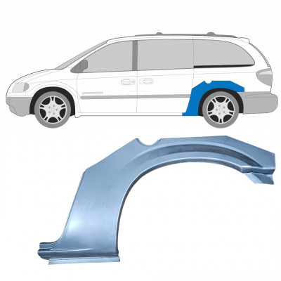 Pannello di riparazione parafango posteriore per Chrysler Voyager 2000-2008 / Sinistra 8612