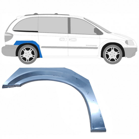 Pannello di riparazione parafango posteriore per Chrysler Voyager 2000-2008 / Destra 5499