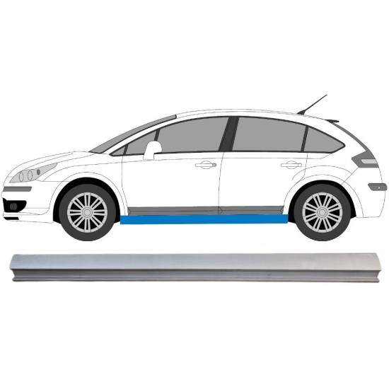 Pannello di riparazione sottoporta inferiore per Citroen C4 2004-2011 / Sinistra 16041