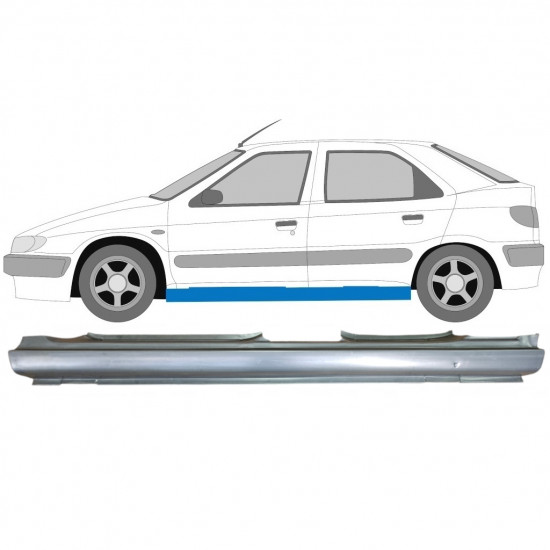 Sottoporta Lamiera Completo per Citroen Xsara 1997-2005 / Sinistra 7170
