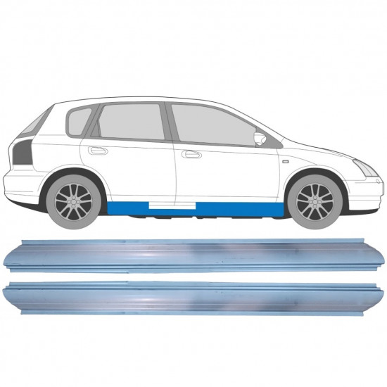 Pannello di riparazione sottoporta lamiera per Honda Civic 2001-2005 / Sinistra+Destra / Set 5972
