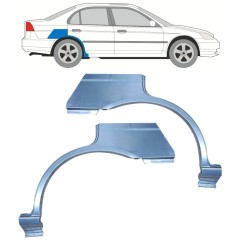 Pannello di riparazione parafango posteriore per Honda Civic 2001-2005 / Sinistra+Destra / Set 11527