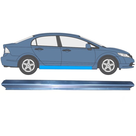 Pannello di riparazione sottoporta lamiera per Honda Civic 2005-2011 / Destra / SEDAN 11006