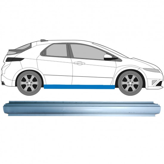 Pannello di riparazione sottoporta lamiera per Honda Civic 2005-2011 / Sinistra = Destra (simmetrico) 12870