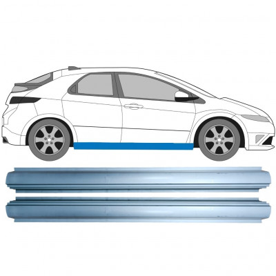 Pannello di riparazione sottoporta lamiera per Honda Civic 2005-2011 / Sinistra+Destra / Sinistra = Destra (simmetrico) / Set 12871