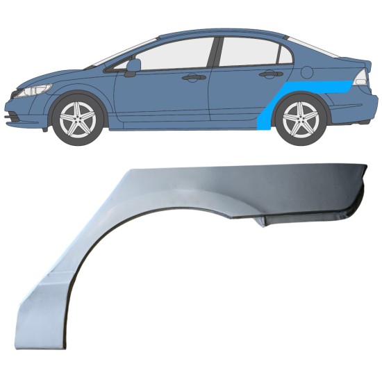 Pannello di riparazione parafango posteriore per Honda Civic 2005-2011 / Sinistra / SEDAN 16765