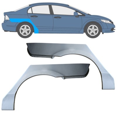 Pannello di riparazione parafango posteriore per Honda Civic 2005-2011 / Sinistra+Destra / SEDAN / Set 16766