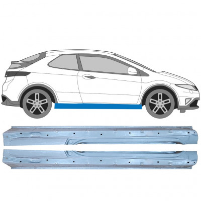 Sottoporta Lamiera Completo per Honda Civic 2005-2011 / Sinistra+Destra / Set 10093