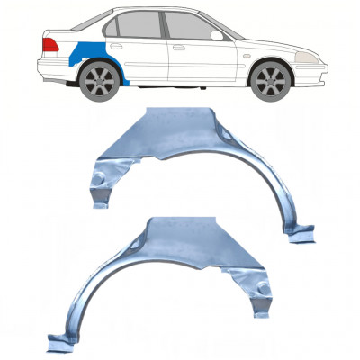 Pannello di riparazione parafango posteriore per Honda Civic EJ EK 1995-2001 / Sinistra+Destra / Set 9801