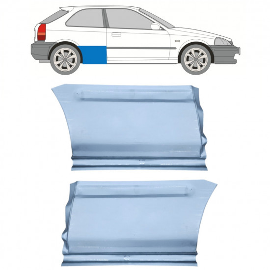 Pannello di riparazione parafango posteriore per Honda Civic EJ EK 1995-2001 / Sinistra+Destra / Set 9800