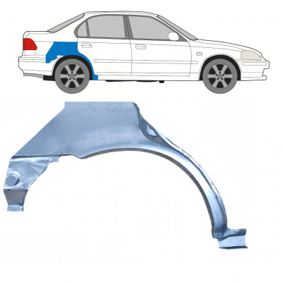 Pannello di riparazione parafango posteriore per Honda Civic EJ EK 1995-2001 / Destra 8691