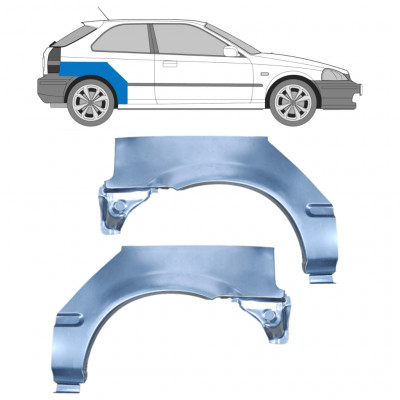Pannello di riparazione parafango posteriore per Honda Civic EJ EK 1995-2001 / Sinistra+Destra / Set 9163
