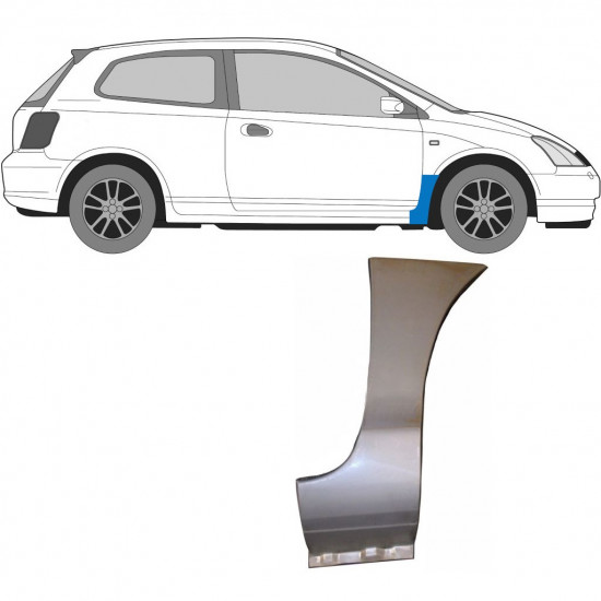 Pannello di riparazione parafango anteriore per Honda Civic 2001-2005 / Destra 6728