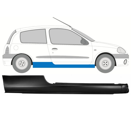 Sottoporta Lamiera Completo per Renault Clio II 1998-2012 / Destra 17162