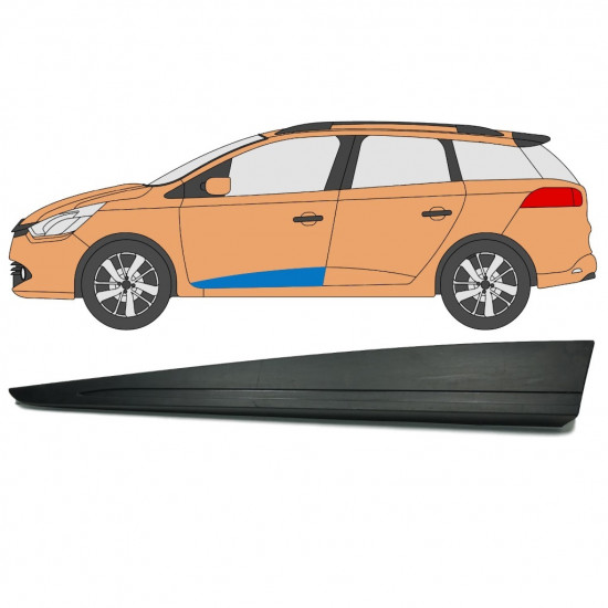 Modanatura porta anteriore per Renault Clio IV 2012-2019 / Sinistra 7722