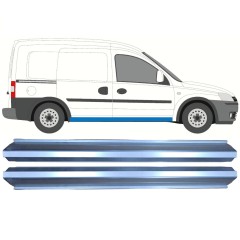 Pannello di riparazione sottoporta lamiera per Opel Combo C 2000-2010 / Sinistra = Destra (simmetrico) / Set 10281