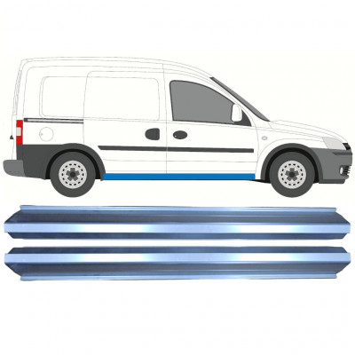 Pannello di riparazione sottoporta lamiera per Opel Combo C 2000-2010 / Sinistra = Destra (simmetrico) / Set 10281