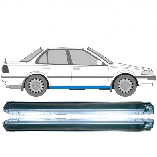 Sottoporta Lamiera Completo per Toyota Corolla 1987-1994 / Sinistra+Destra / Set 10497