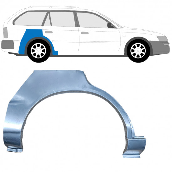 Pannello di riparazione parafango posteriore per Toyota Corolla E10 1991-1998 / Destra / COMBI 12655