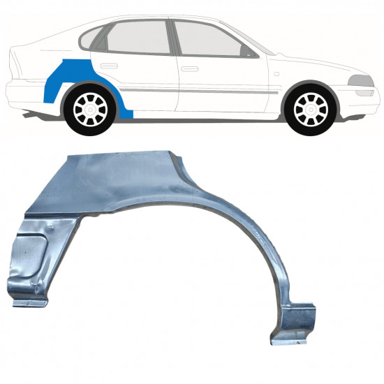 Pannello di riparazione parafango posteriore per Toyota Corolla E10 1991-1998 / Destra / LIFTBACK 12661