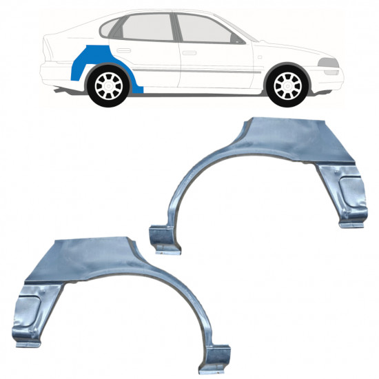 Pannello di riparazione parafango posteriore per Toyota Corolla E10 1991-1998 / Sinistra+Destra / LIFTBACK / Set 12663