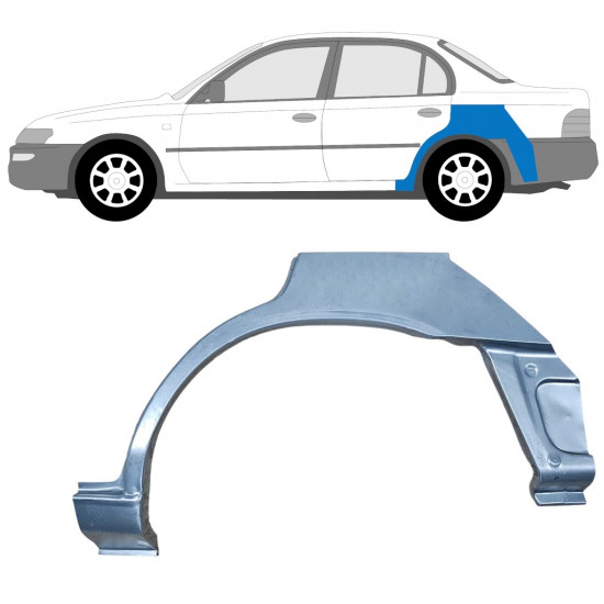 Pannello di riparazione parafango posteriore per Toyota Corolla E10 1991-1998 / Sinistra / SEDAN 12659