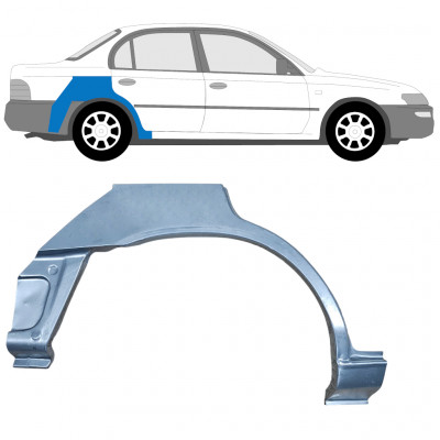 Pannello di riparazione parafango posteriore per Toyota Corolla E10 1991-1998 / Destra / SEDAN 12658
