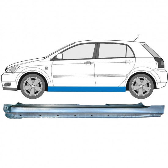 Sottoporta Lamiera Completo per Toyota Corolla E12 2001-2007 / Sinistra 5096