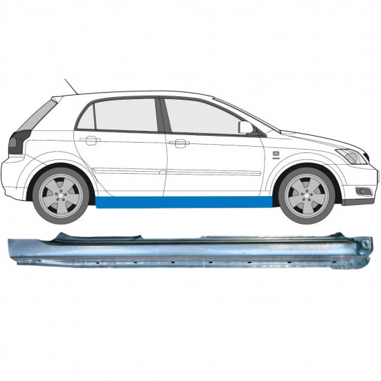 Sottoporta Lamiera Completo per Toyota Corolla E12 2001-2007 / Destra 5094