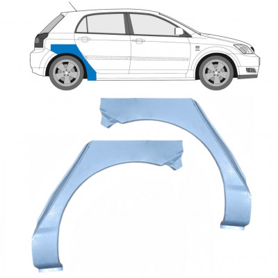 Pannello di riparazione parafango posteriore per Toyota Corolla E12 2001-2007 / Sinistra+Destra / Set 10564