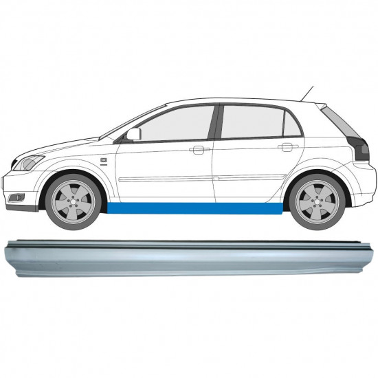 Pannello di riparazione sottoporta lamiera per Toyota Corolla E12 2001-2007 / Sinistra 7047