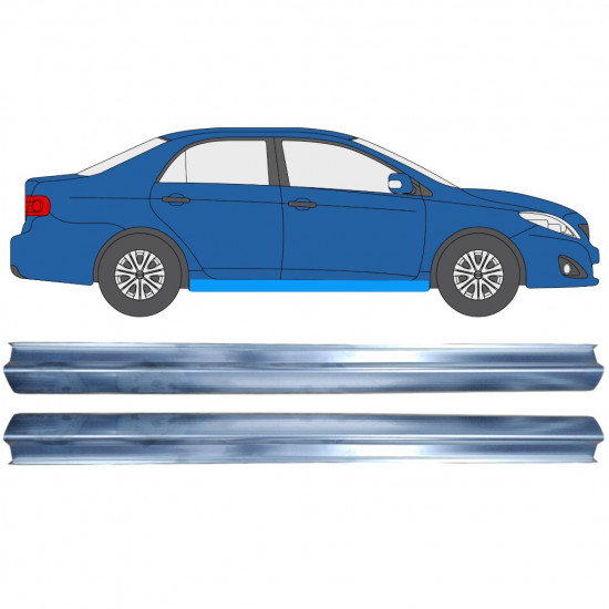 Pannello di riparazione sottoporta lamiera per Toyota Corolla E14 E15 2007-2013 / Sinistra+Destra / Set 11198
