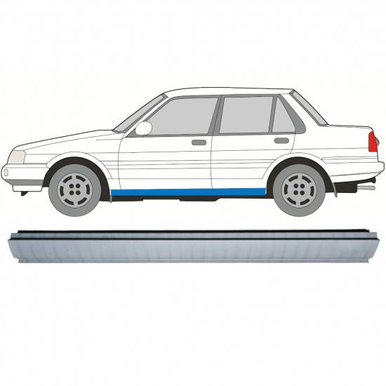 Pannello di riparazione sottoporta lamiera per Toyota Corolla E8 1983-1988 / Sinistra 7695