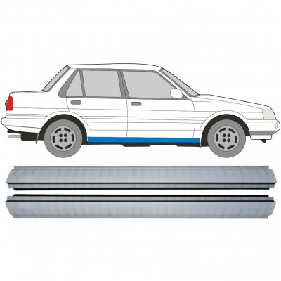 Pannello di riparazione sottoporta lamiera per Toyota Corolla E8 1983-1988 / Sinistra+Destra / Set 9883