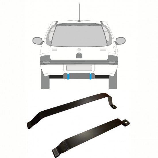 Cinghie serbatoio carburante per Opel Corsa B 1993-2001 10162