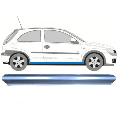 Pannello di riparazione sottoporta lamiera per Opel Corsa C 2000-2010 / Sinistra = Destra (simmetrico) 7277