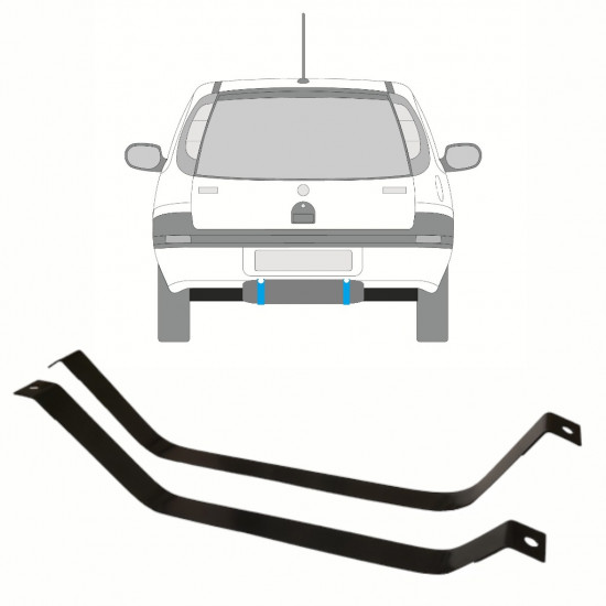 Cinghie serbatoio carburante per Opel Corsa C 2000-2010 10163