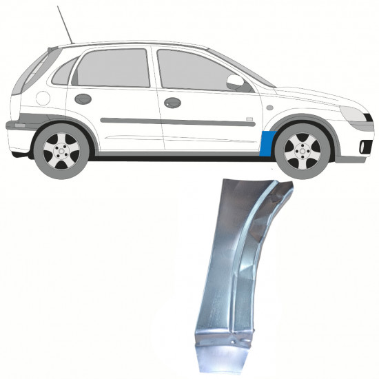 Pannello di riparazione parafango anteriore per Opel Corsa C 2000-2010 / Destra 10178