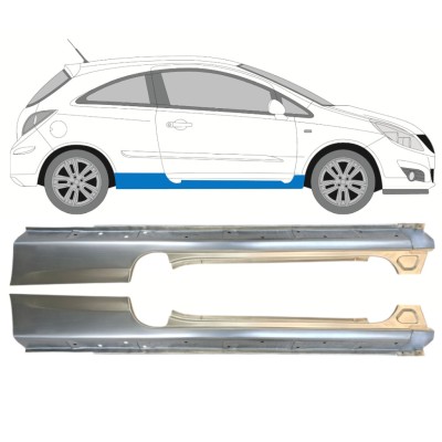 Sottoporta Lamiera Completo per Opel Corsa D 2006-2015 / Sinistra+Destra / HATCHBACK / Set 14574