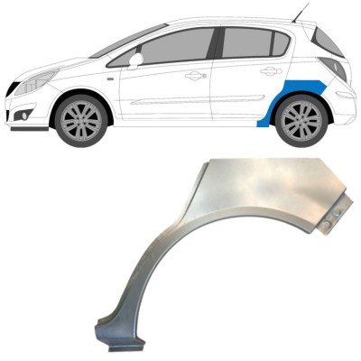 Pannello di riparazione parafango posteriore per Opel Corsa D 2006-2015 / Sinistra / HATCHBACK 14576